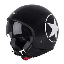 Каска за скутер W-TEC FS-710S Revolt Black - черно със звезди