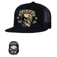 Шапка BLACK HEART Devil Skull Trucker - черен