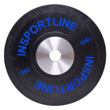 Тежести за олимпийски лост inSPORTline Bumper Plate 15 kg