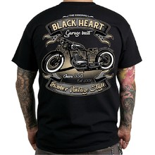 Тениска BLACK HEART Jawa 350 - черен