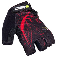 Дамски вело ръкавици W-TEC Mison - черно и червен