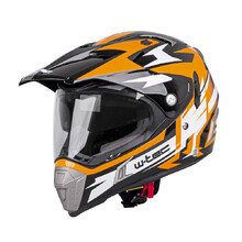 Мото каска W-TEC Dualsport - Black-Fluo Orange