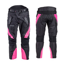 Дамски мото панталони W-TEC Kaajla NF-2683 - черно-розов