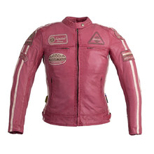 Женско кожено яке за мотоциклетизъм W-TEC Sheawen Lady Pink