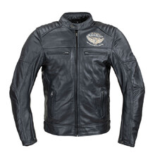 Мъжко кожено мото яке W-TEC Black Heart Wings Leather Jacket - черен