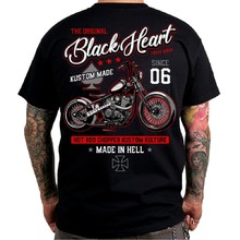 Тениска BLACK HEART Red Chopper - черен