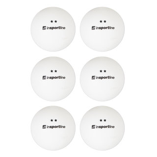 Топчета за тенис на маса inSPORTline Elisenda S2 6ks - бяло