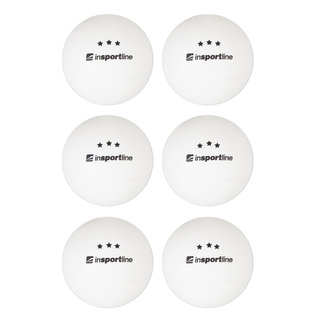 Топчета за тенис на маса inSPORTline Elisenda S3 6ks - бяло