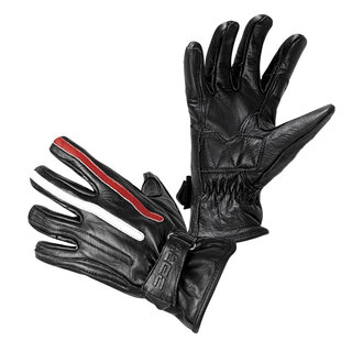 Мото ръкавици W-TEC Classic - Jawa черен с червена и бяла ивица