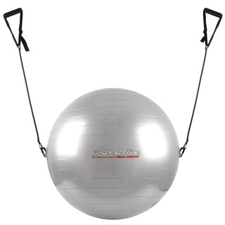Гимнастическа топка с дръжки inSPORTline 65cm - сиво