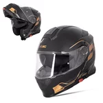 Мото каска W-TEC Venero - Glossy Black-Gold