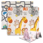 Сгъваема детска подложка inSPORTline Michlino 180x200x1,2 см - Safari/Silnice