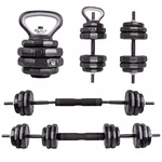 Комплект циментови дъмбели и лост inSPORTline ON-X 6v1 40 kg