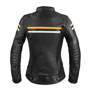 Дамско кожено мото яке W-TEC Stripe Lady - черен