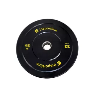 Олимпийски диск inSPORTline Bumper Plate Lite 15 kg 50 mm