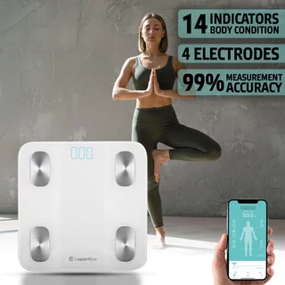 Smart кантар inSPORTline Syncale 20 - бяло