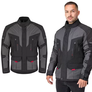 Pánská moto bunda W-TEC Xeniaq - черен-сив