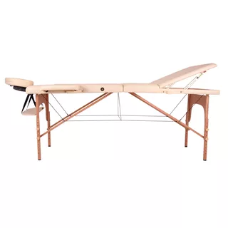 Масажна маса inSPORTline Japane 3-pieces wooden - бяло-оранж