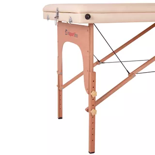 Масажна маса inSPORTline Japane 3-pieces wooden - бяло-оранж