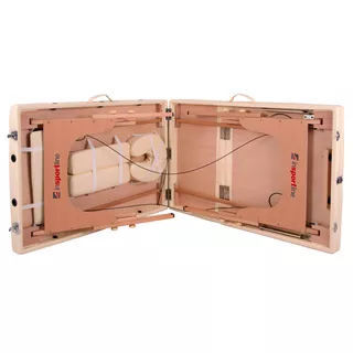 Масажна маса inSPORTline Japane 3-pieces wooden - бяло-оранж
