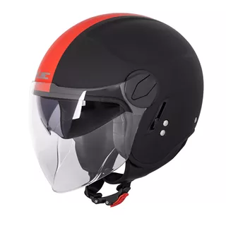 Каска за скутер W-TEC Vernante - Black Matt-Corsa Red