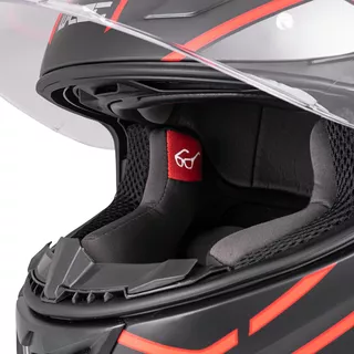 Интегрална мото каска W-TEC Vesco - Black Matt-Corsa Red