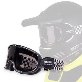 Винтидж мото очила W-TEC Chesster - Черен