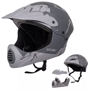Каска Downhill W-TEC Campanero- сив мат