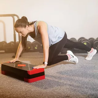 Степ платформа inSPORTline AS150 - черно-червено