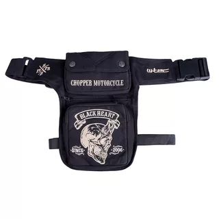 Мото чанта за кръст W-TEC Black Heart Devil Skull Black Tex