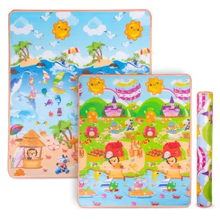Детско килимче за игра inSPORTline Lhotino 150x180x1,5 см - плаж/ферма