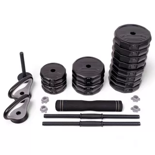 Комплект циментови дъмбели и лост inSPORTline ON-X 6v1 40 kg