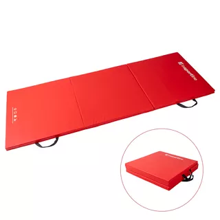 Гимнастическа постелка inSPORTline Trifold 195x90x5 cm - червен - червен