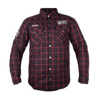 Мото риза W-TEC Black Heart Rattlesneak - černá s červeným pruhem