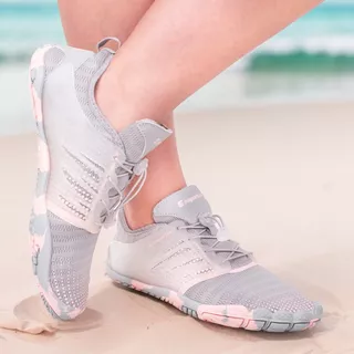 Дамски аква обувки inSPORTline Solaric Lady - сиво-розово