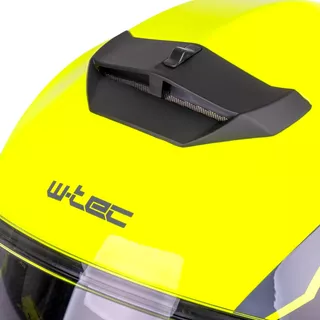 Мото каска W-TEC Banelmeda - šedo-černo-fluo žlutá