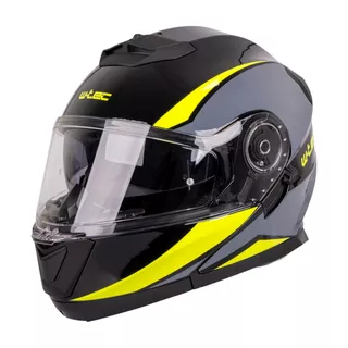 Мото каска W-TEC Banelmeda - šedo-černo-fluo žlutá - šedo-černo-fluo žlutá