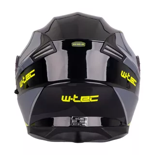 Мото каска W-TEC Banelmeda - šedo-černo-fluo žlutá