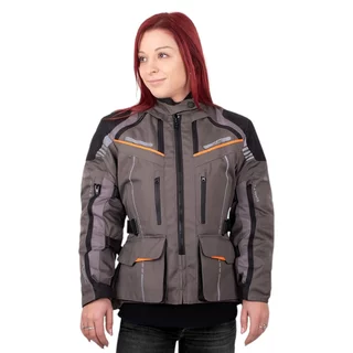 Дамско туристическо мото яке  W-TEC Smackton Lady - сиво-оранжева