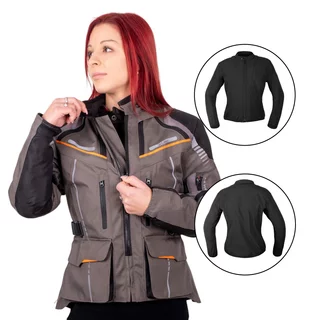 Дамско туристическо мото яке  W-TEC Smackton Lady - сиво-оранжева