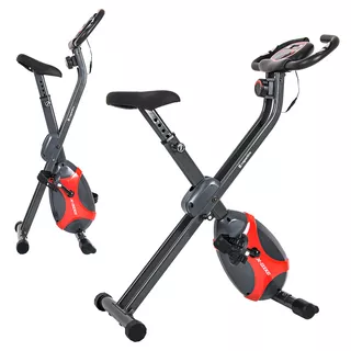 Сгъваем велоергометър inSPORTline Xbike - червен-сив