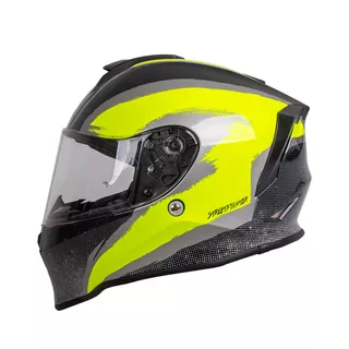 Мото каска W-TEC Integra Graphic - черно-бяло