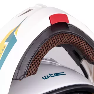 Мото каска W-TEC Vexamo PP Графика - Бяла графика