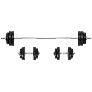 Kомплект дъмбели и лост с цимент inSPORTline BS08 3-50 kg