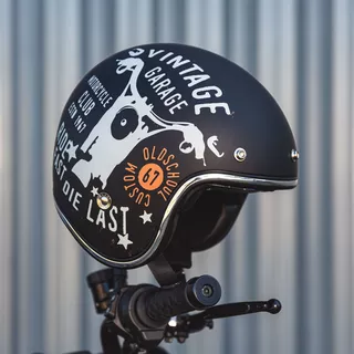 Мото каска W-TEC Café Racer - Vintage Garage