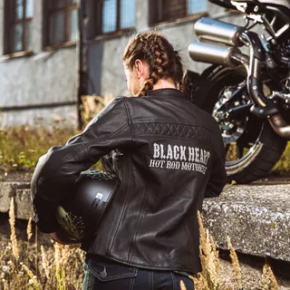 Дамско кожено мото яке W-TEC Black Heart Raptura - черен