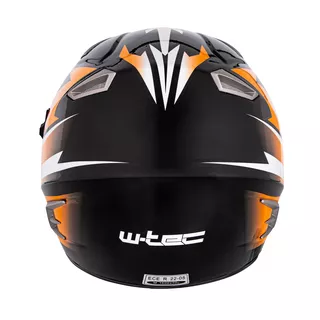Мото каска W-TEC Dualsport - Флуо Жълт-Син