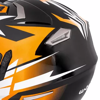 Мото каска W-TEC Dualsport - Флуо Жълт-Син
