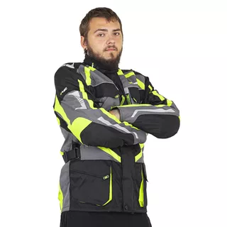 Мъжко мото яке  W-TEC Burdys Evo - черен-сив