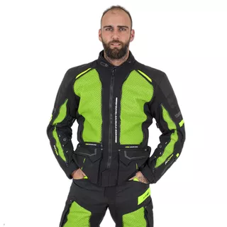 Мъжко мото яке W-TEC Aircross - черно-златисто
